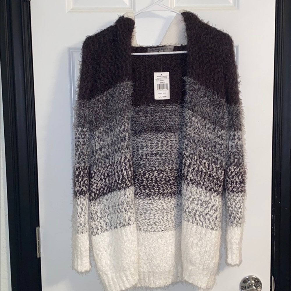 ombré stripe popcorn eyelash sherpa ッ